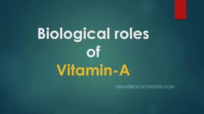 Vitamin A: Structure, derivatives, Properties, Biological roles and deficiency