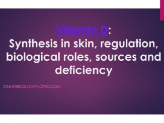 Vitamin D: Synthesis in skin, regulation, biological roles, sources and deficiency
