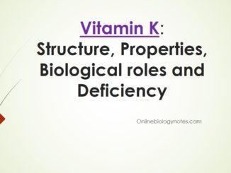 Vitamin K: Structure, Properties, Biological roles and Deficiency