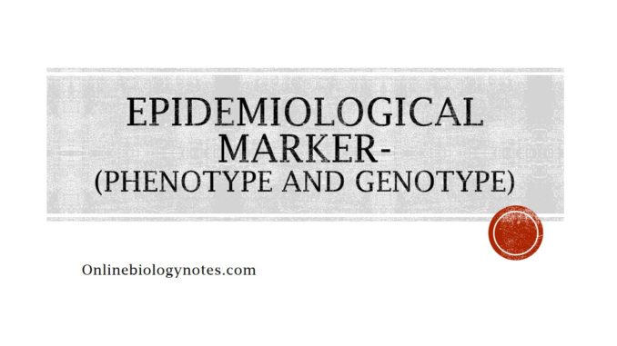 Epidemiological marker-(Phenotype and Genotype)
