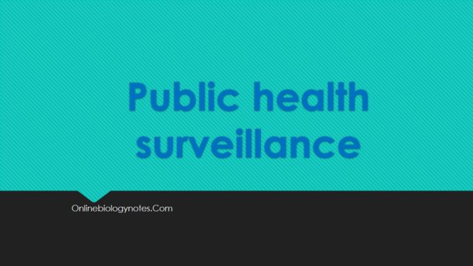 Levels of public health surveillance
