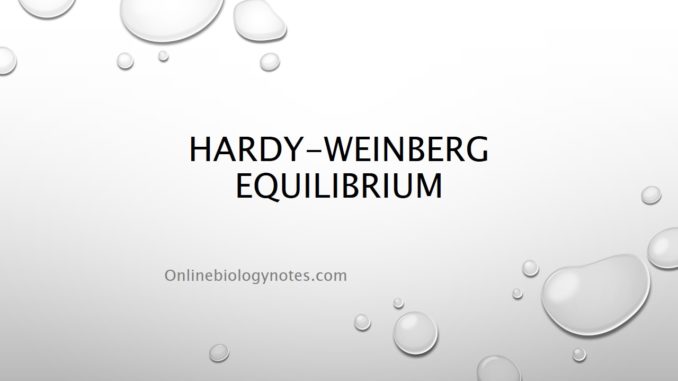 Hardy-Weinberg equilibrium