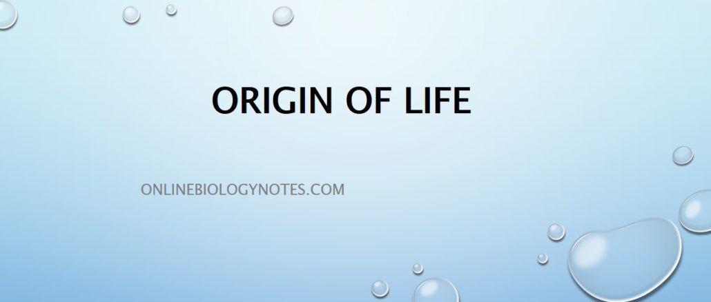 Theories of origin of life on Earth
